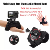 Wrist Strap Arm Plam Ankle Mount Band Holder Cycling Mount for DJI Osmo Action 4 GoPro 11 10 Insta360 Ace Go3 Camera Accessories