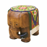 東南亞招財木雕大象凳子客廳玄關換鞋凳 泰國實木大象落地擺件