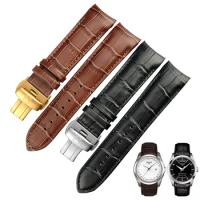Genuine Leather Watch Strap for Tissot T035 Waterproof Sweat-Proof Arc Cowhide Watchband Accessories 22 23 24mm Wristband