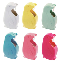 【日本NICHIBAN 】企鵝膠帶台 可站立 不易割傷安全設計（四種顏色/附透明膠帶*1）