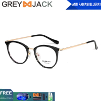 Grey Jack Frame Kacamata Kotak Unik Tr90+METAL Ringan Simple 1232