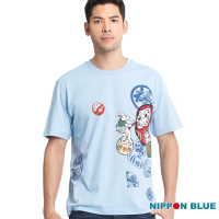 【BLUE WAY】男款 棒系列 畫睛達摩 短袖 上衣-日本藍