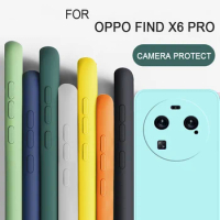 For Oppo Find X6 Pro Shockproof Square Liquid Silicon TPU Phone Case For Oppo Find X6 X6 Pro Fundas Coque Oppo Find X5 X3 Pro