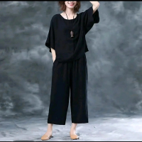 Safir Dress-Setelan Rayon Polos Jumbo Wanita Baju Dan Celana Kulot Oneset Korean Style