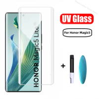 3D Curved Full Glue UV Tempered Glass For Honor Magic 5 6 Pro Lite Screen Protector For Honor Magic6 Ultimate RSR Film Glass