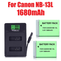 NB 13L NB13L NB-13L 1680mah Battery Charger for Canon PowerShot G5X G7X G9X G7 X Mark II G9 X,SX620 SX720 SX730 HS Batteries