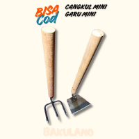 Bakulano Paket Berkebun 2 Pcs Alat Pencabut Rumput Liar Halaman Cangkul Mini Dan Garukan Sampah Bisa