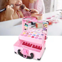 Pretend Makeup Set Vanity Set Girls Toy Portable Kids Makeup Set Cosmetics Makeup Toy Set for Children Kids Toddlers Girls