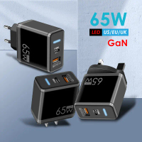 2025 Gallium Nitride GaN Dual Port PD65W Fast Charging Head QC3.0 Charger UK Plug Mobile Phone Lapto
