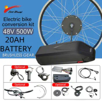 20AH Battery Electric Bike Motor Kit Complete Bicycle Brushless Gear Hub Electric Bike Conversion Kit with Complete Accessories