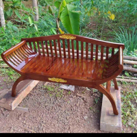 Kursi Bangku Yuyu, Kursi Teras Kayu Jati Furniture Chairs Mebel Jepara