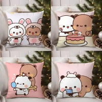 [HOT NYRD KHG 121] Panda B-Bubu D-Dudu Pillow Case Sofa Living Room Bedroom Double-sided Printing Sq
