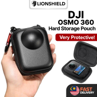 (MY) LionShield DJI OSMO 360 Camera Hard Shell Pouch Case Cover with Microfiber Lining & Carabiner –