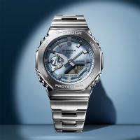CASIO 卡西歐 G-SHOCK 金屬光系列八角雙顯電子錶手錶 母親節送禮推薦 GM-2110D-2A