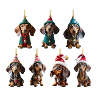 Dachshund Christmas Ornament 2024- Funny Dog Christmas Tree Ornament Dog Lovers Gift Idea Xmas Decor, Dachshund Ornament