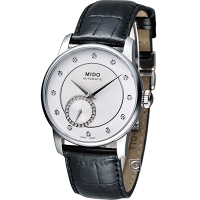 MIDO 美度 官方授權 Baroncelli II 永恆優雅機械皮帶腕錶-M0072281603600銀白/35mm