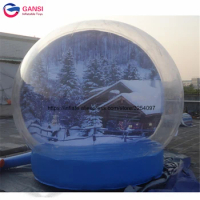 Factory Price Nflatable Snow Globe Supplier With Customized Xmas Picture Inflatable Snow Globe For Decoration