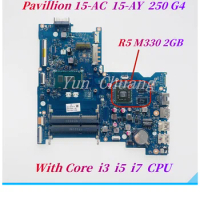 AHL50 ABL52 LA-C701P For HP Pavilion 15-AC 15-AY 250 G4 256 G4 Laptop Motherboard With Core i3 i5 i7 CPU R5 M330 2G GPU DDR3L