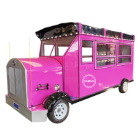 Fast Travel Electric Food Truck Ice Cream Cart Hot Dog Coffee Van Trucks for Sale with Cooking Equipment and Freezer
