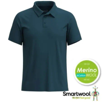 【SmartWool】男 輕量透氣短袖POLO衫.休閒運動上衣/SW002361-G74 暮光藍
