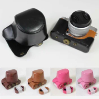Leather Camera case Bag Grip strap For FUJIFILM FUJI X-A7 XA7 X-A5 XA5 X-A20 XA20 15-45mm
