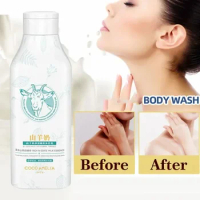 Goat Milk Body Wash Nicotinamide Whitening for Dark Sopts,Cleaning,Shrinking Pores Moisturizing Long-lasting Scented Shower Gels