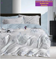 Madamel Set Sprei+Bedcover Lycocell/Organic J. 100s Mountain-Solitaire S. Tinggi Sprei 45cm 180 x 20