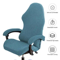 Gaming Chair Protector Thickened Elastic Gaming Chair Cover with Zipper Closure Wear-resistant Armchair Slipcovers for Computer