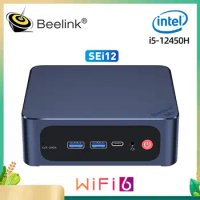 Beelink Mini PC Intel Core i5-12450H 12th Gen SEi12 12450H DDR4 SSD Wifi6 BT5.2 PCle4.0 SEi 12 Desktop Game Computer