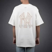 MLB CLASSIC MONOGRAM BIG LOGO NEW YORK YANKEES CREAM TEE S