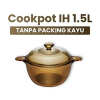 VISIONS Cookpot IH Casserole Panci Sup Induksi Dengan Tutup Panci / Kaca Pyroceram Tahan Panas & Din