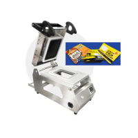 Semi automatic manufacture cling film food meat packaging tray sealer