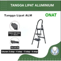 ONAT TANGGA LIPAT ALUMINIUM 3 STEP 4 STEP 5 STEP 6 STEP / TANGGA LIPAT RUMAH MULTI FUNGSI PORTABLE A