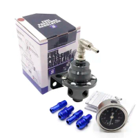 Universal Adjustable Fuel Pressure Regulator tomei type With gauge and instructions