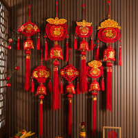 工廠直銷 【附發票】 新年裝飾 元旦擺飾 掛件 2025福字龍年掛件新年春節裝飾客廳大門掛飾過年福袋鞭炮布置用品特惠/開立發票 特價出 Z127
