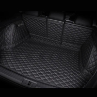Durable Custom Leather Car Trunk Mat For Volkswagen Tiguan Altas Golf Passat Arteon T-ROC Polo Jetta Auto Carpet Interior Parts
