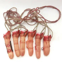 Halloween Horror Props Bloody Broken Finger House Party Decoration Scary Simulated Fake Finger Joke Prank Toy Halloween Supplies