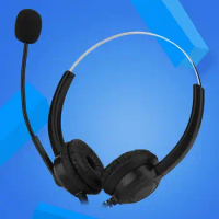Useful Breathable Telephone Headphone Lossless 3.5mm RJ9 Soft MIC Customer Service Headset Clear Sound Effect
