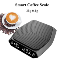 2kg 0.1g Hand Drip Coffee Scale Digital Kitchen Scale With Auto Timer Balance USB-Power Smart Electronic Coffee Scale