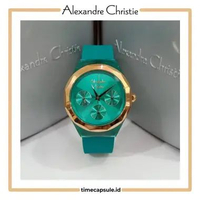 Jam Tangan Wanita ALEXANDRE CHRISTIE Original AC 2808 BF Garansi Resmi 1 Tahun GREEN ROSEGOLD