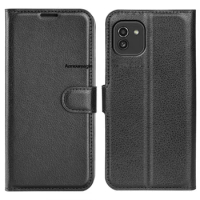 black guard on for samsung galaxy a03 a 03 case a035f a035 flip wallet leather protective phone back cover folio book case