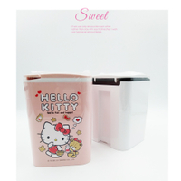 Sanrio 三麗鷗 Hello Kitty 按壓式 餅乾垃圾桶 收納桶 桌上收納