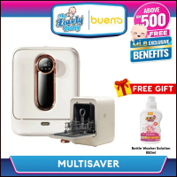 COD Bueno MultiSaver All-in-One Baby Bottle Washer, UV Sterilizer & Dryer w/ 3 Pin Plug (FREE Bottle