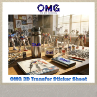 OMG 3D Transfer Sticker Sheet (3 PCS) Limited Sticker Collectible Sticker Gundam Sticker