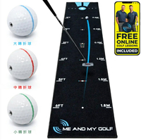 【MAMG】The Breaking Ball Putting Mat 11ft/3.4m 坡度推桿毯-3.4公尺/11英尺 附三顆坡度偏心球 高爾夫 推桿訓練推桿墊 室內推桿 推桿練習毯 英國原廠代