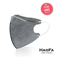 【HAOFA x MASK】N95口罩 3D 氣密型立體口罩 活性碳口罩 五層 50入/盒 台灣製造 MIT