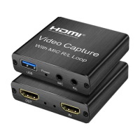 HDMI-compatible Video Capture Card 1080p Board Game Capture Card USB 2.0 Recorder Box Device for Live Streaming Video Recording