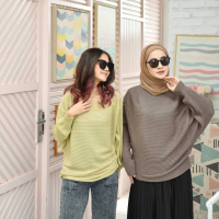 Sweater rajut lasperal Batwing Blouse atasan wanita korean