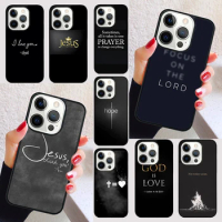 Bible Jesus Christ Christian Quotes Phone Case for iPhone 15 SE2020 6 7 8 Plus XR XS for Apple 13 11 12 14 Mini Pro Max Cover