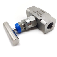 6000psi 1/4" 3/8" 1/2" BSP NPT M20 วาล์วเข็มสแตนเลส 304 316L ควบคุมการไหล